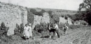 Ploughing in the walled garden, Mithian Ploughing in the walled garden, Mithian