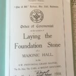 Laying Foundation Stone Masonic Hall