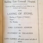 Laying Foundation Stone at East Cornwall Hospital