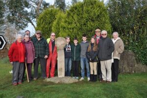 Fig 5 Tregoodwell residents at the cross