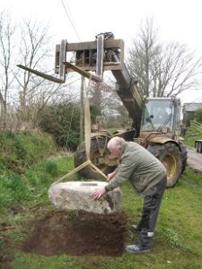 Fig 8 Ian Piper positioning new cross-base