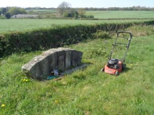Tremabe Bridge plaque ready for a regular tidy up