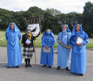 Three new 'Old Cornwall Bards' with President of the Federation Karin Easton & Tony Mansell