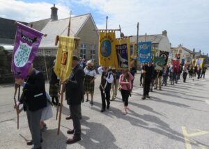 Old Cornwall Banner Bearers Bardic Parade St Just