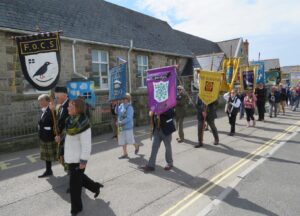 Old Cornwall Banner Bearers Bardic Parade St Just