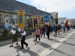 Old Cornwall Banner Bearers Bardic Parade St Just