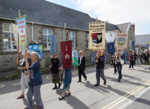 Old Cornwall Banner Bearers Bardic Parade St Just