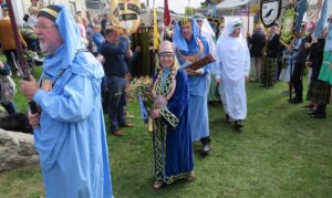 Gorsedh Kernow Grand Bard leaves through 'Old Cornwall guard of honour