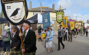 Old Cornwall Banner Bearers returning parade