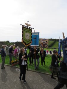 Federation Banner Bearers dispersing after ceremony