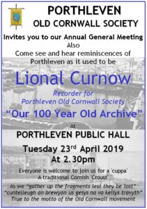 Porthleven OCS - 23rd April 2019 - Lional Curnow