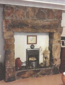 The two original fireplaces with huge granite lintels One of the two original fireplaces with huge granite lintels